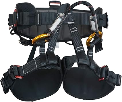 Climbing Harness, Half Body Tree Climbing Harness Men,Thicken Widen Protect Waist Safety Harness for Arborist Harness,Working Rescuing at Height Safety Belt Harness