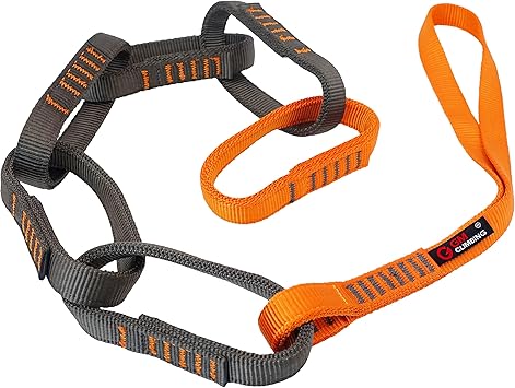 16mm Nylon Safe Chain PAS Sling 22kN CE UIAA Certified for Personal Anchor System Rappel Transition Aid Climbing 97cm / 38in